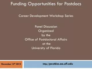 Funding Opportunities for Postdocs