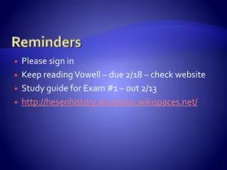reminders