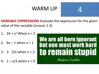 warm up