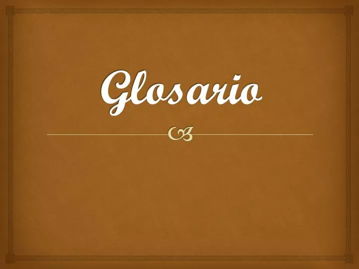 glosario