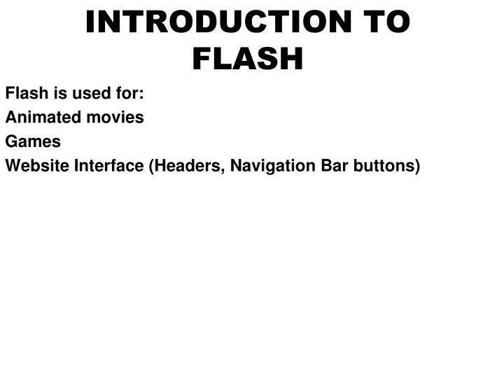introduction to flash