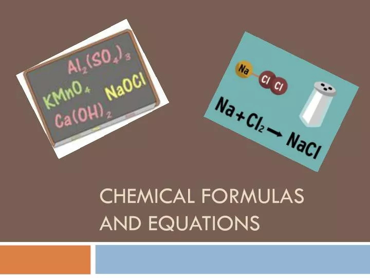 chemical formulas and equations