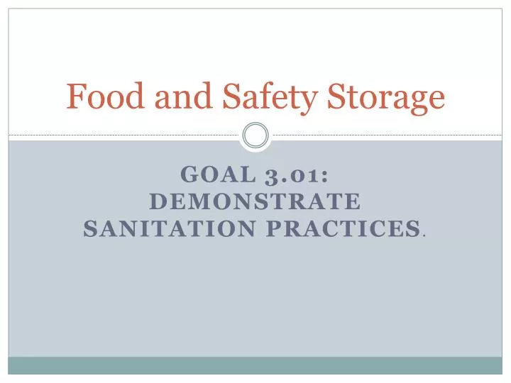 food and safety storage