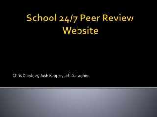 School 24/7 Peer Review Website