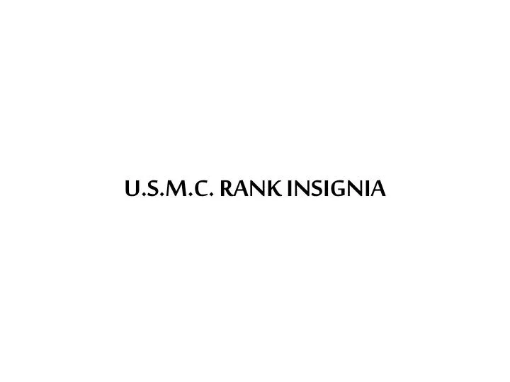 u s m c rank insignia