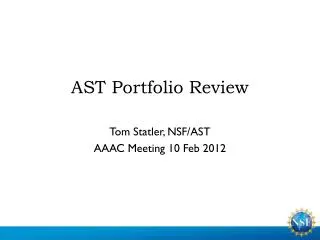 AST Portfolio Review