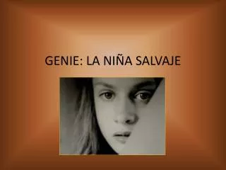 genie la ni a salvaje