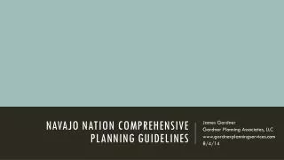 Navajo Nation Comprehensive Planning Guidelines