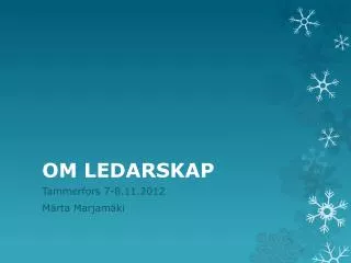 om ledarskap