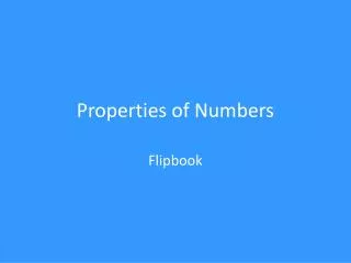 properties of numbers