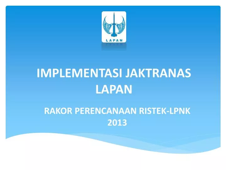 implementasi jaktranas lapan