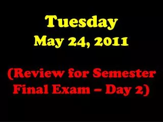 tuesday may 24 2011