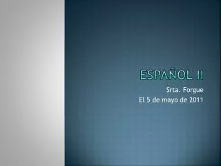 espa ol ii