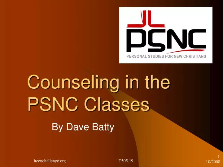 counseling in the psnc classes