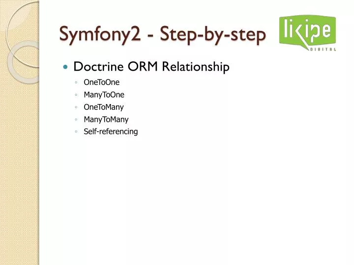 symfony2 step by step