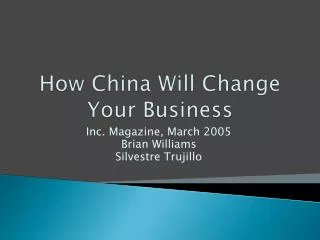 how china will change your business