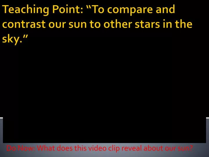 do now what does this video clip reveal about our sun