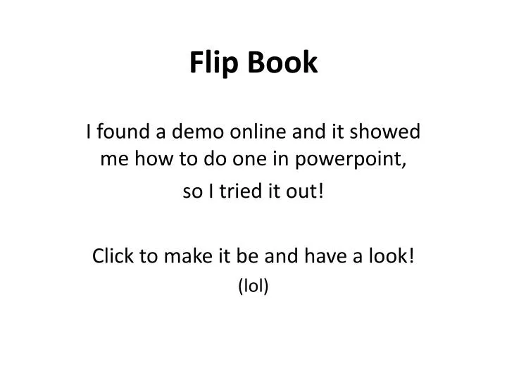 flip book