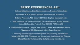 Brief experiences,ASu