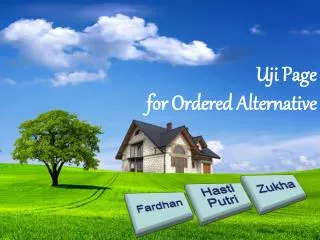 uji page for ordered alternative