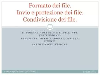 formato dei file invio e protezione dei file condivisione dei file