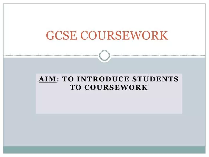 gcse coursework
