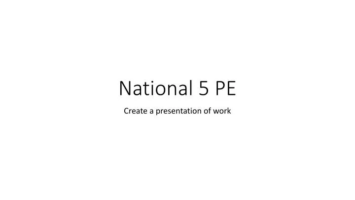 national 5 pe