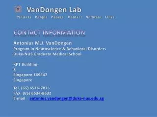 Antonius M.J. VanDongen Program in Neuroscience &amp; Behavioral Disorders