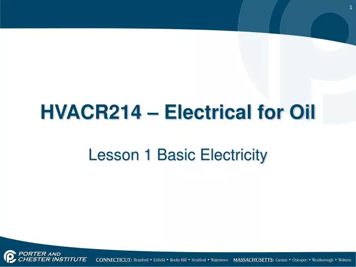 hvacr214 electrical for oil