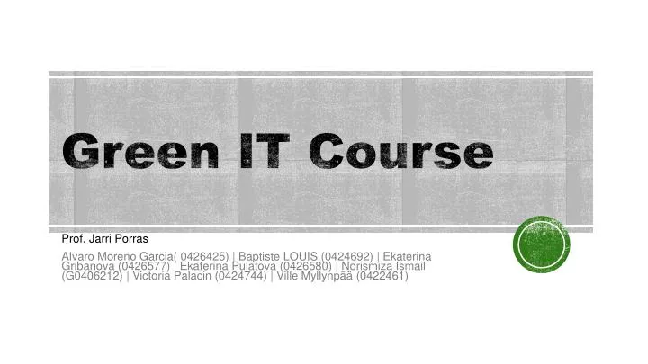 green it course