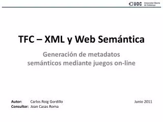 tfc xml y web sem ntica