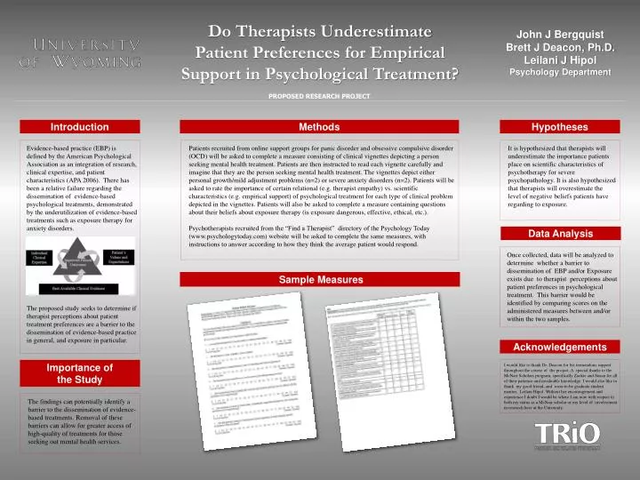 do therapists underestimate patient preferences for empirical support in psychological treatment