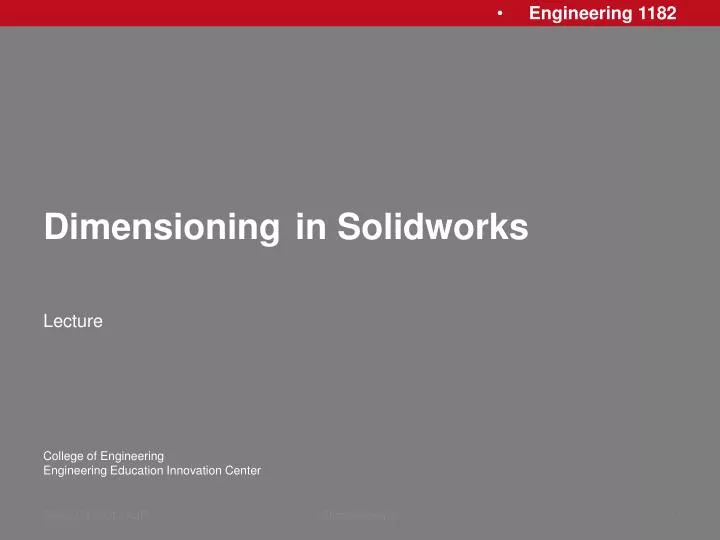 dimensioning in solidworks