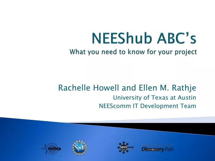 neeshub abc s what you need to know for your project