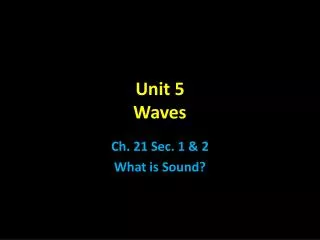 Unit 5 Waves