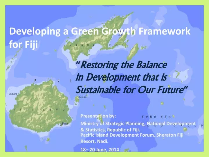 developing a green growth framework for fiji