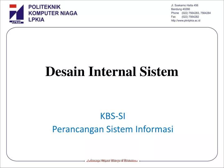 desain internal sistem