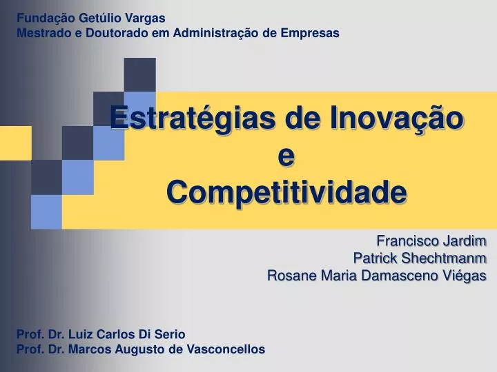 estrat gias de inova o e competitividade