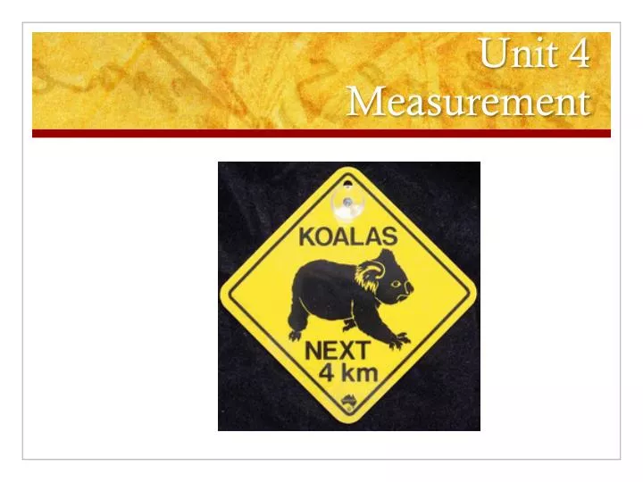 unit 4 measurement