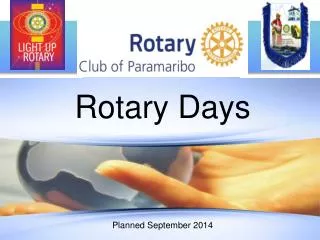 Rotary Days Planned September 2014