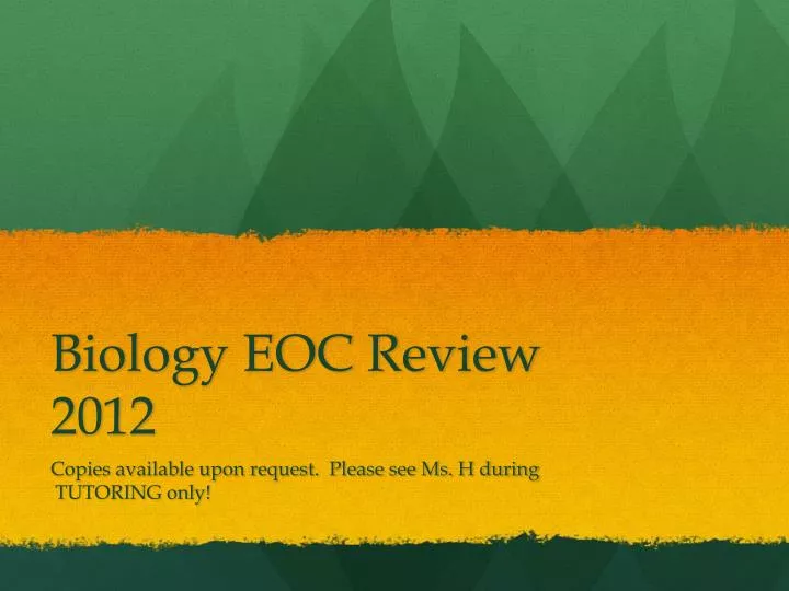 biology eoc review 2012