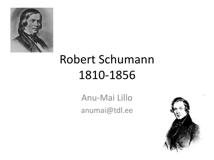 robert schumann 1810 1856