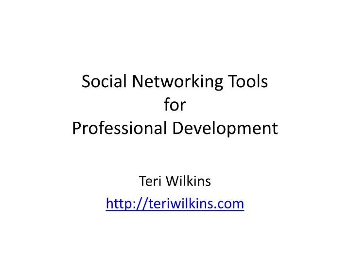social networking tools for professional development
