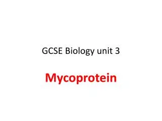 GCSE Biology unit 3