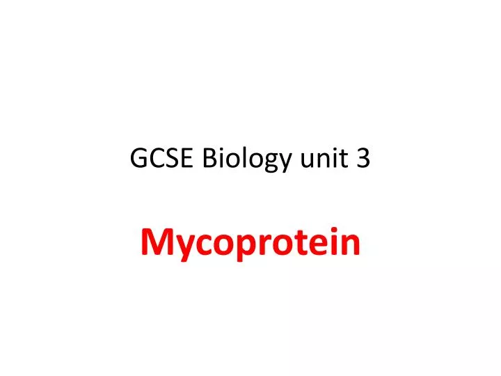 gcse biology unit 3