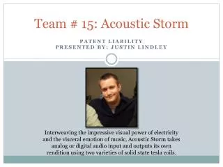 Team # 15: Acoustic Storm