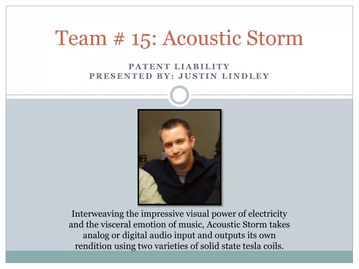 team 15 acoustic storm