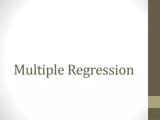 Multiple Regression