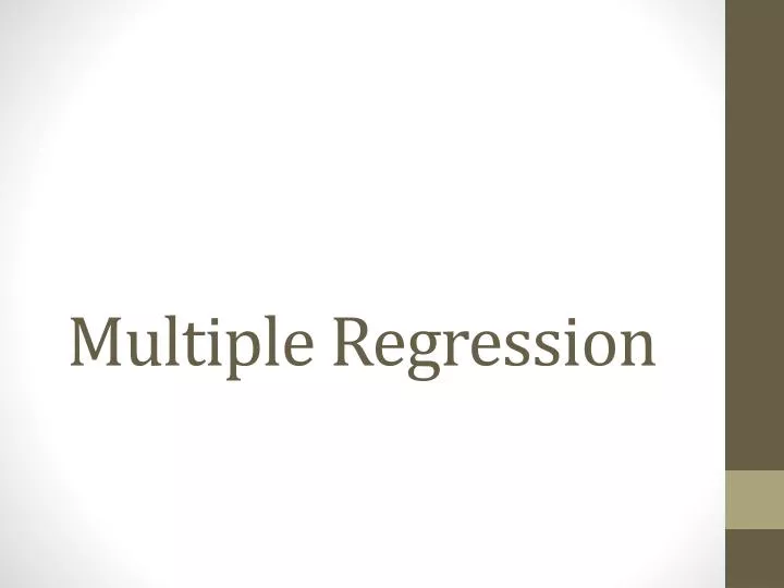 multiple regression