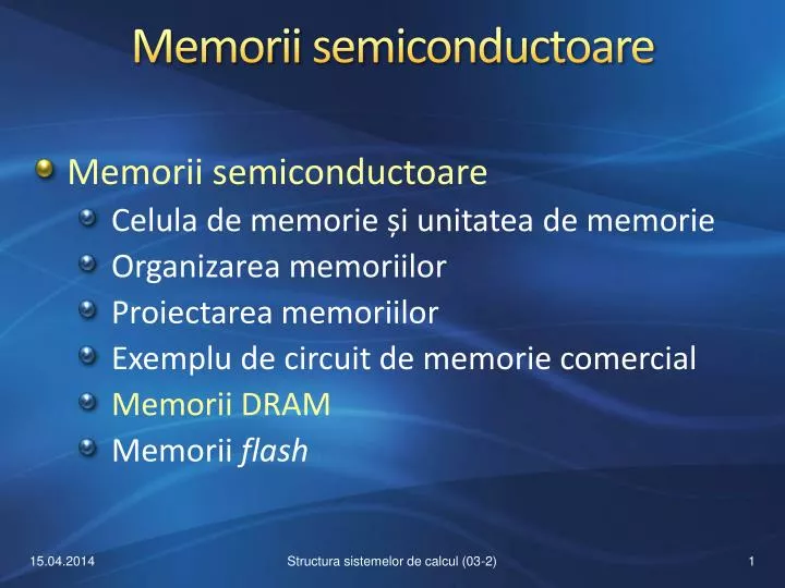 memorii semiconductoare